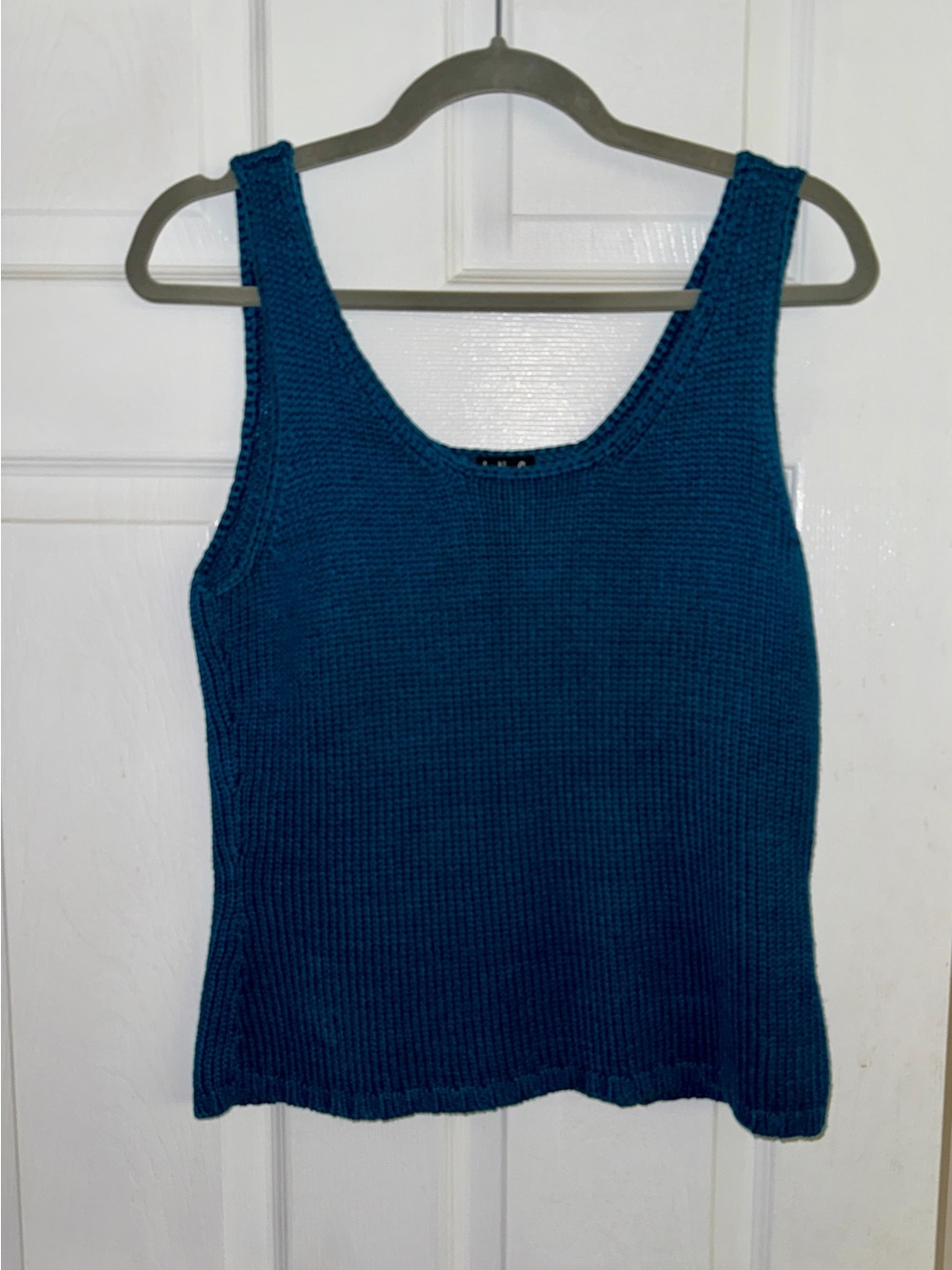 INC marine blue sweater tank top, L